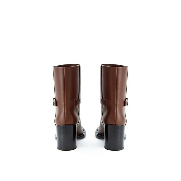 Burberry Brown Leather Ankle Women's Boots - Picture 3 of 6
